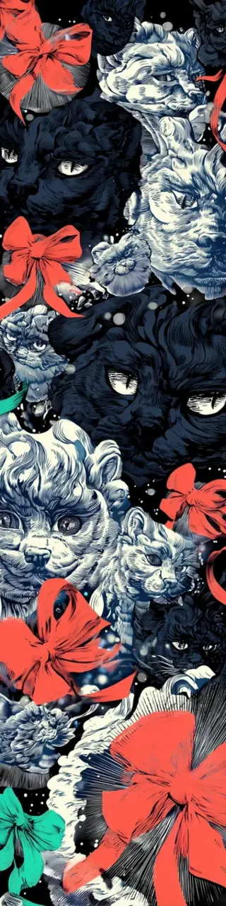 Free printable cloudy cats bookmark