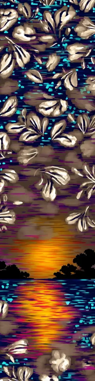 Free printable coffee colored sunset bookmark