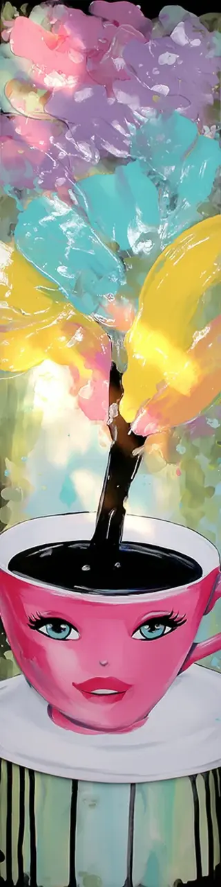 Free printable coffee face bookmark