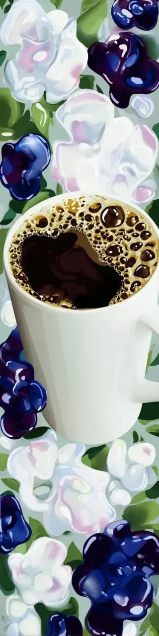 Free printable coffee abstract bookmark