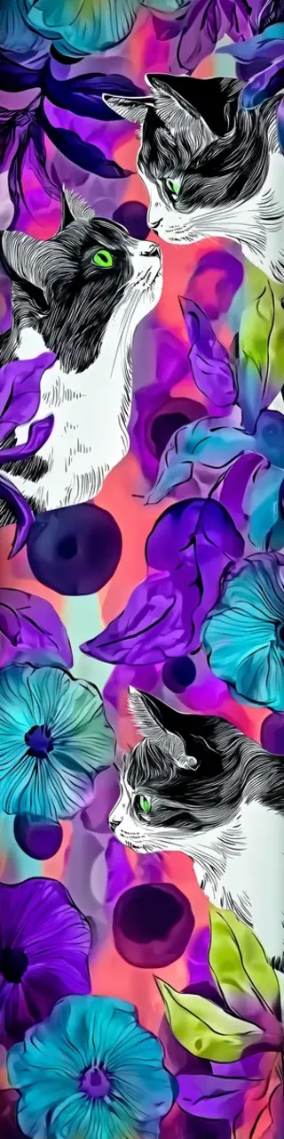 Free printable colorful cool colors flowers bookmark