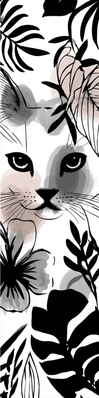 Free printable cat coloring bookmark