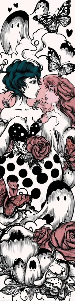 Free printable ghosts halloween coloring bookmark