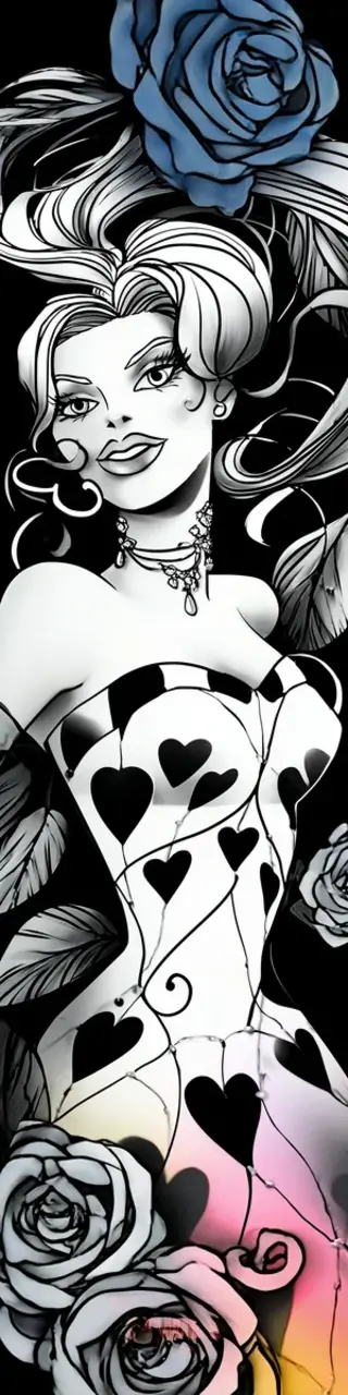 Free printable heart dress coloring bookmark