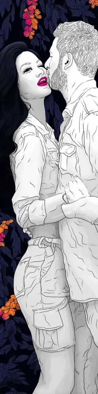 Free printable kiss on cheek coloring bookmark