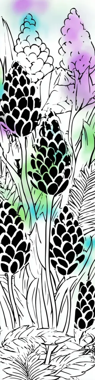 Free printable standing plants coloring bookmark