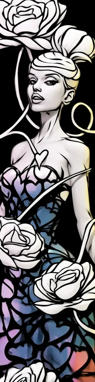 Free printable woman dress coloring bookmark