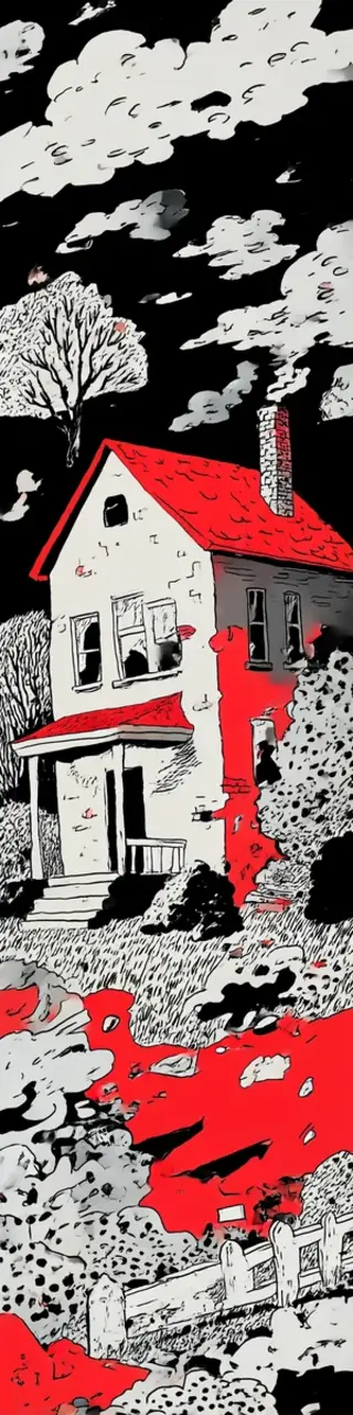 Free printable comic house thriller bookmark