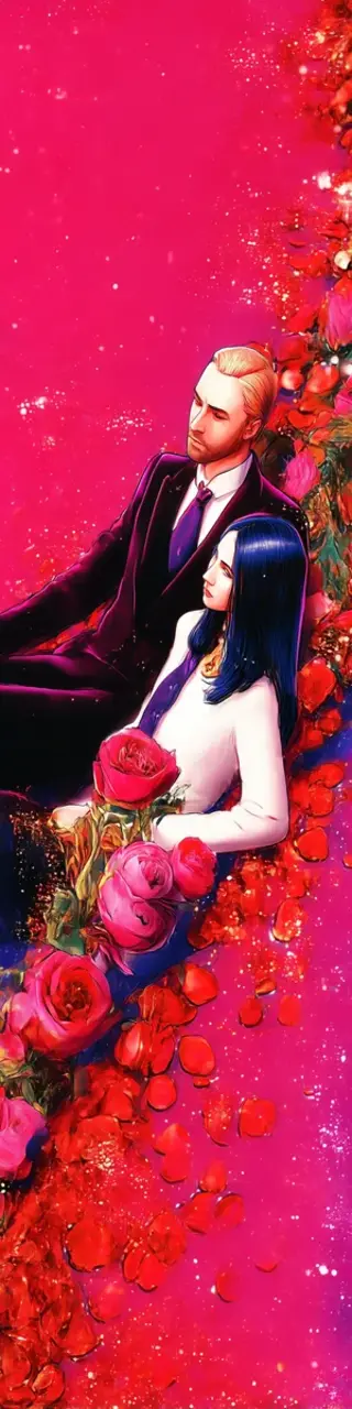 Free printable couple leaning on red bookmark