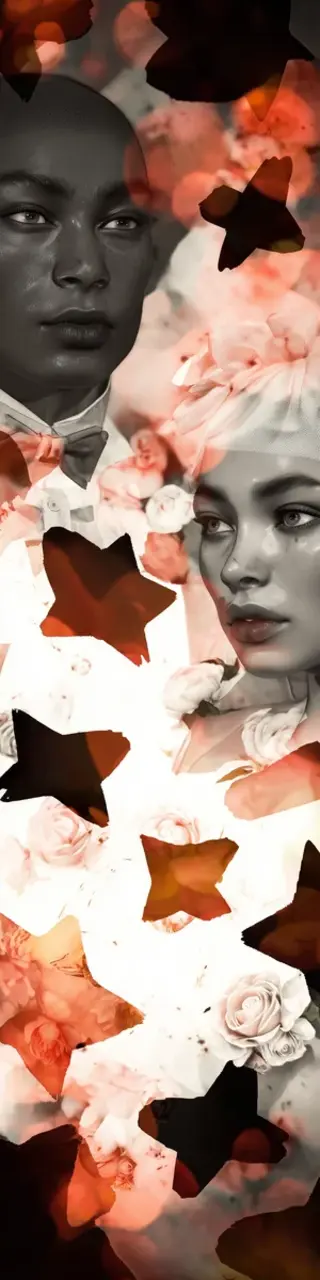 Free printable couple with stars bookmark