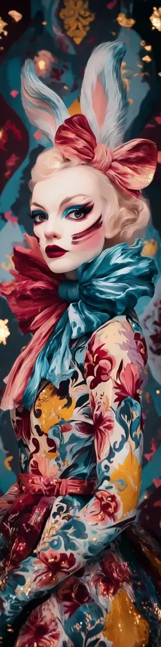 Free printable couture bunny bookmark