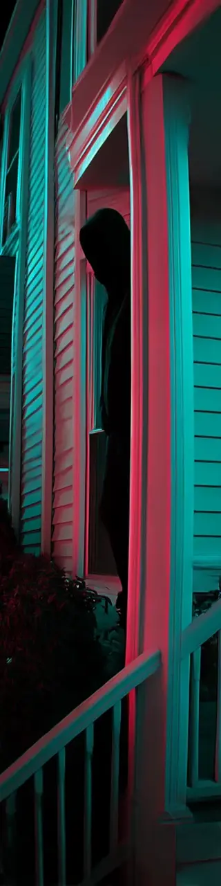 Free printable creepy person at house thriller bookmark