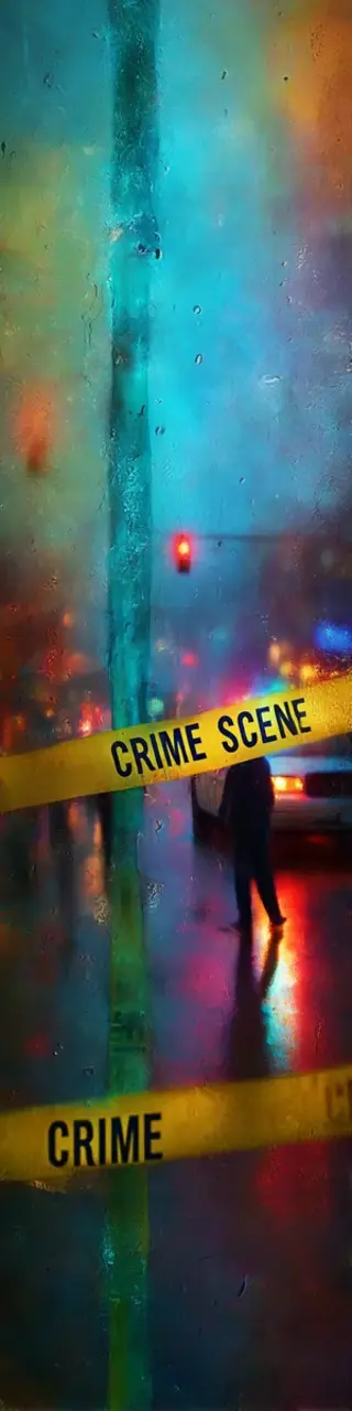 Free printable crime tape thriller bookmark