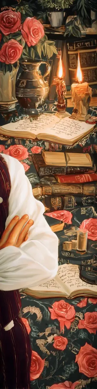 Free printable crossed arms dark academia bookmark