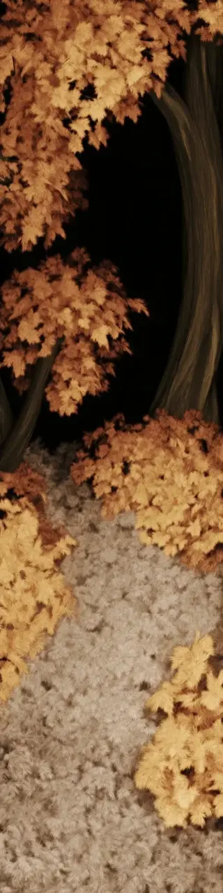 Free printable curved autumn tree bookmark