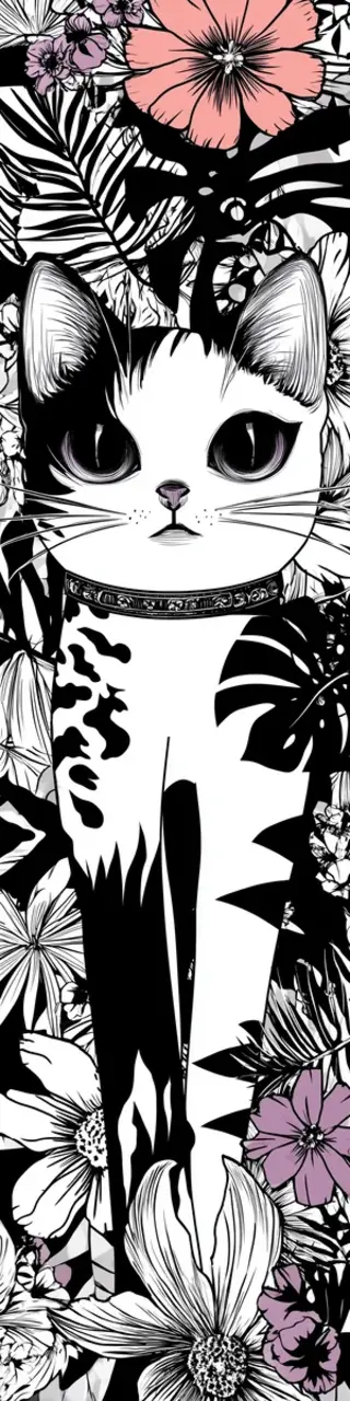 Free printable cute cat bookmark