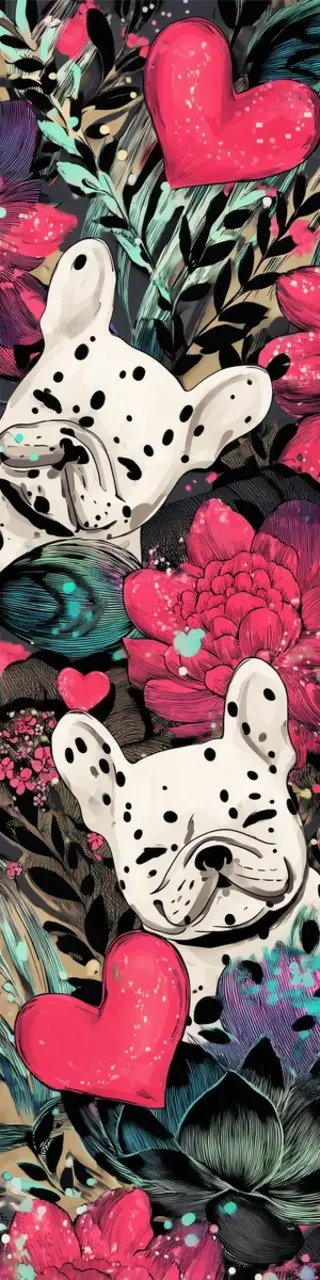 Free printable cute French bulldog bookmark