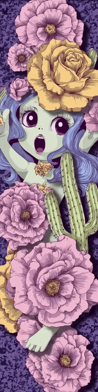 Free printable cute scared desert bookmark