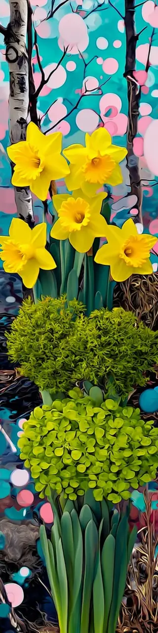 Free printable daffodils floral bookmark