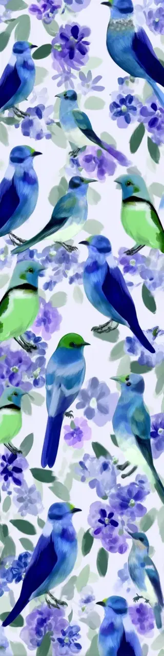 Free printable dainty birds bookmark