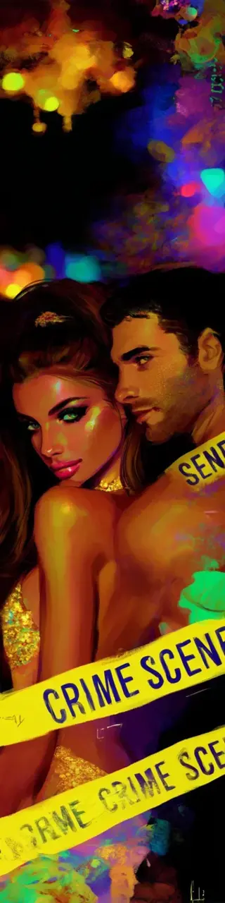 Free printable dancing by crime tape thriller bookmark