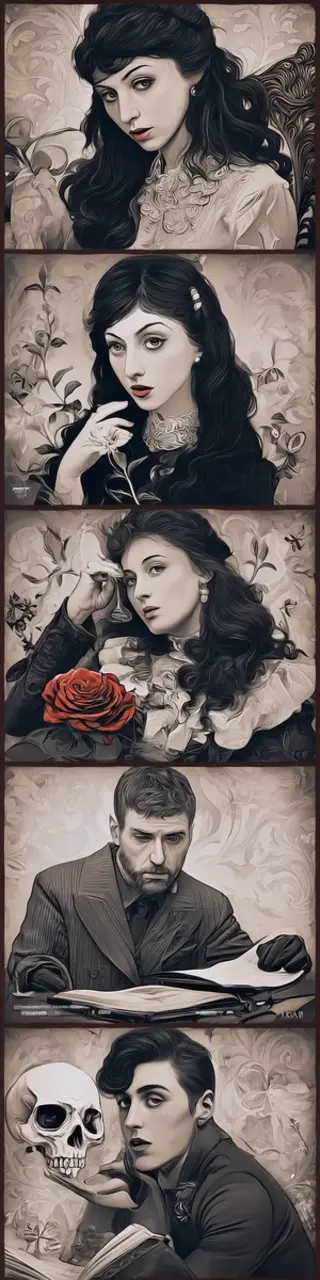 Free printable dark academia grays bookmark