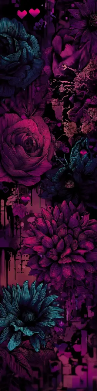 Free printable dark gothic floral romance bookmark