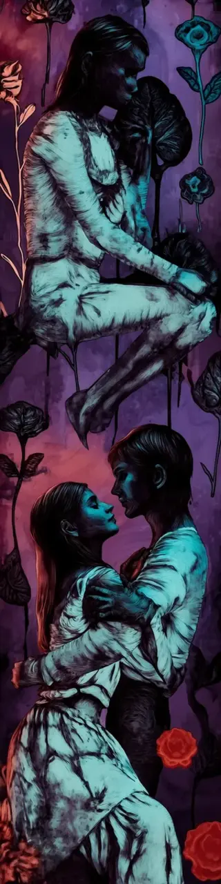 Free printable purple dark romance bookmark