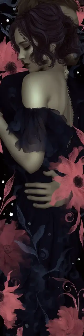 Free printable dark romance red and black bookmark