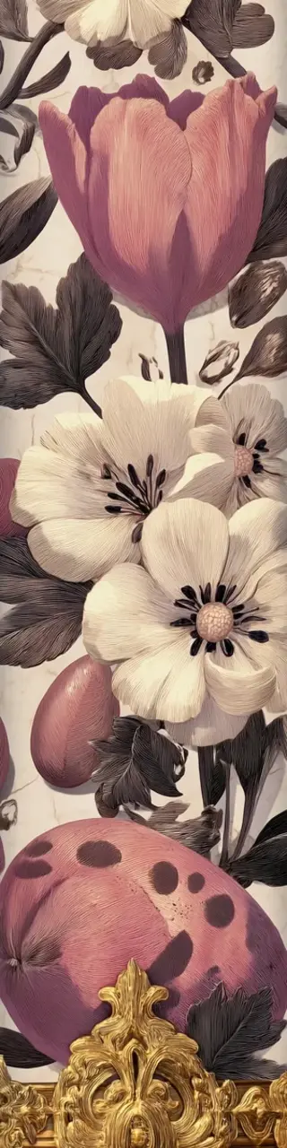 Free printable desaturated floral bookmark