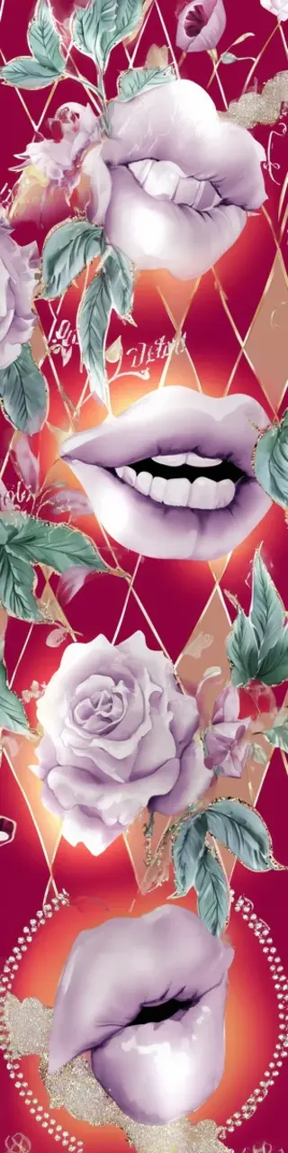 Free printable red lips bookmark