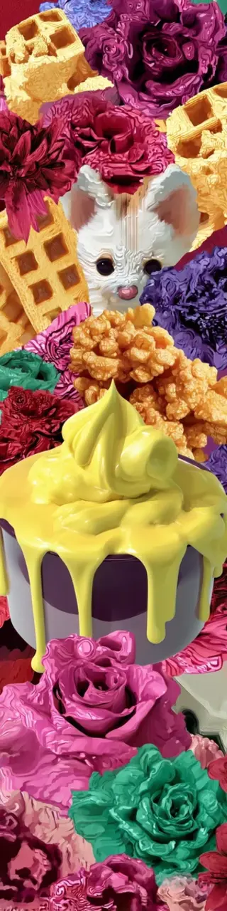 Free printable dog and waffles bookmark