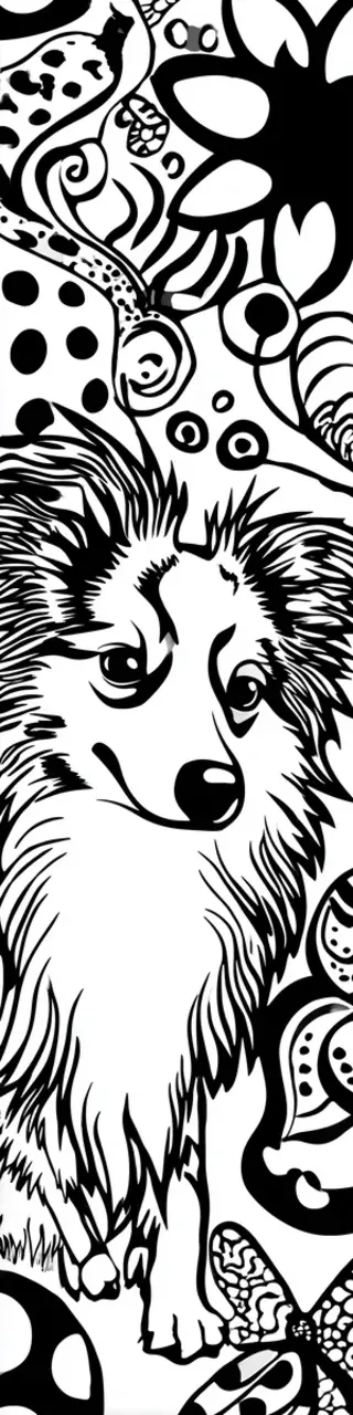 Free printable dog coloring bookmark
