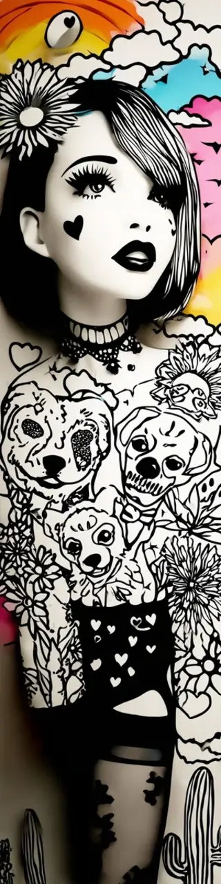 Free printable dogs on coloring shirt bookmark