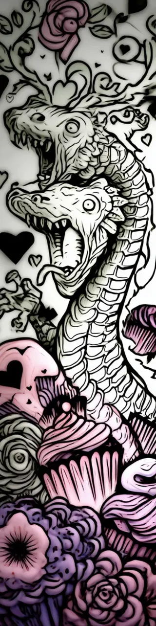 Free printable double dragon coloring bookmark