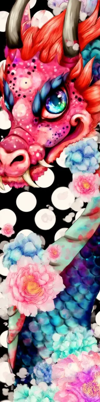 Free printable whimsical dragon face bookmark