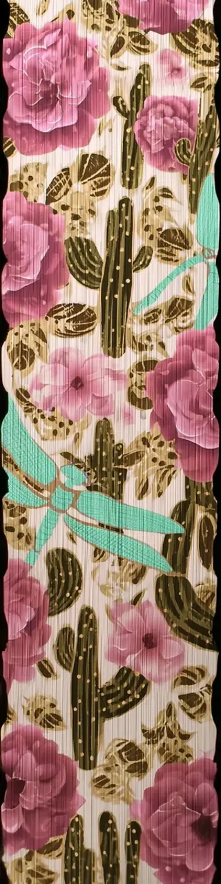 Free printable dragonflies desert floral bookmark