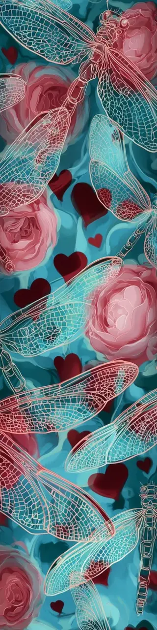 Free printable dragonflies and flowers bookmark