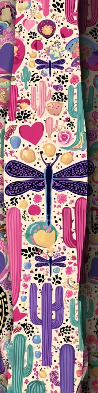Free printable dragonfly cactus bookmark