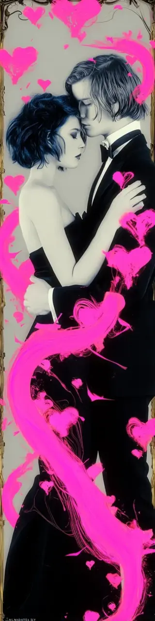 Free printable dramatic dark romance bookmark