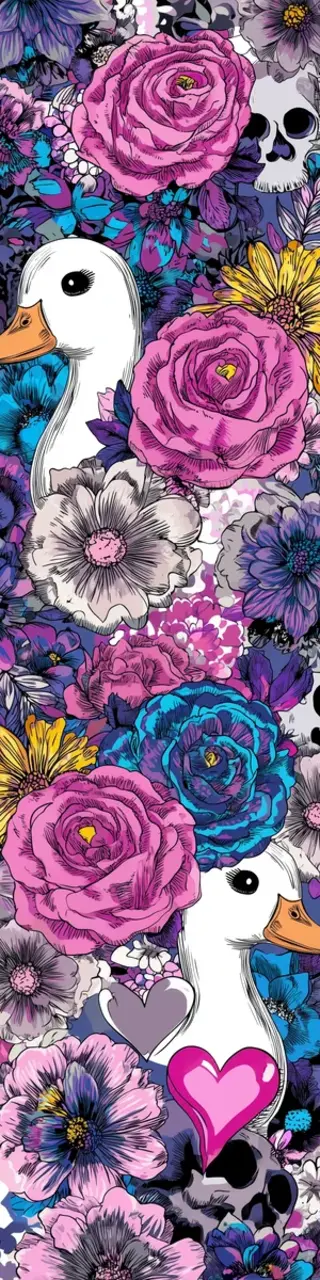 Free printable duck floral bookmark