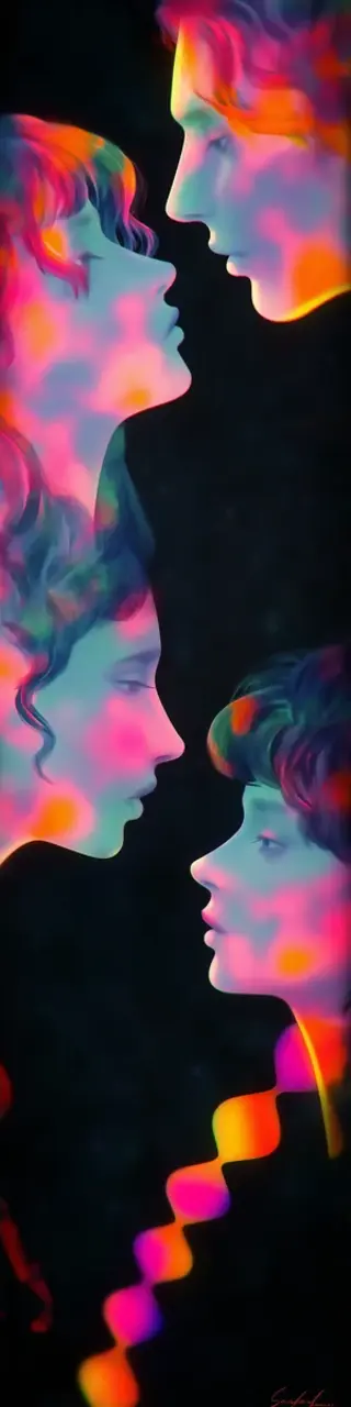 Free printable neon rainbow faces bookmark