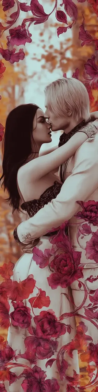 Free printable fall romantic bookmark