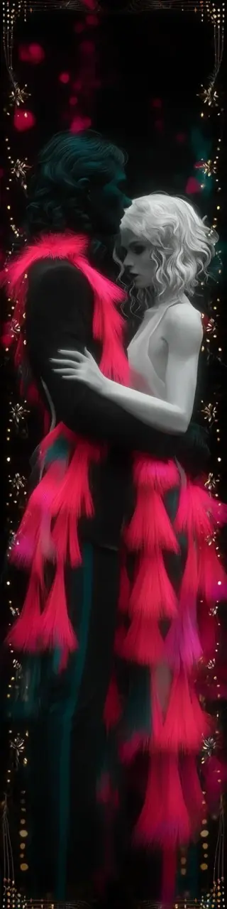 Free printable fashion couple hug bookmark