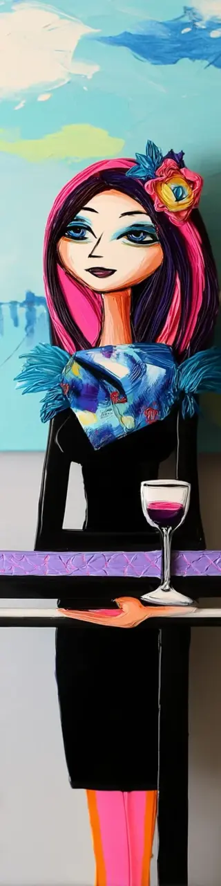 Free printable fashionable lady coffee bookmark