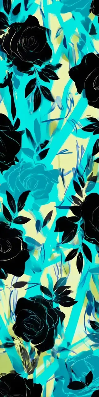 Free printable floral black flowers bookmark