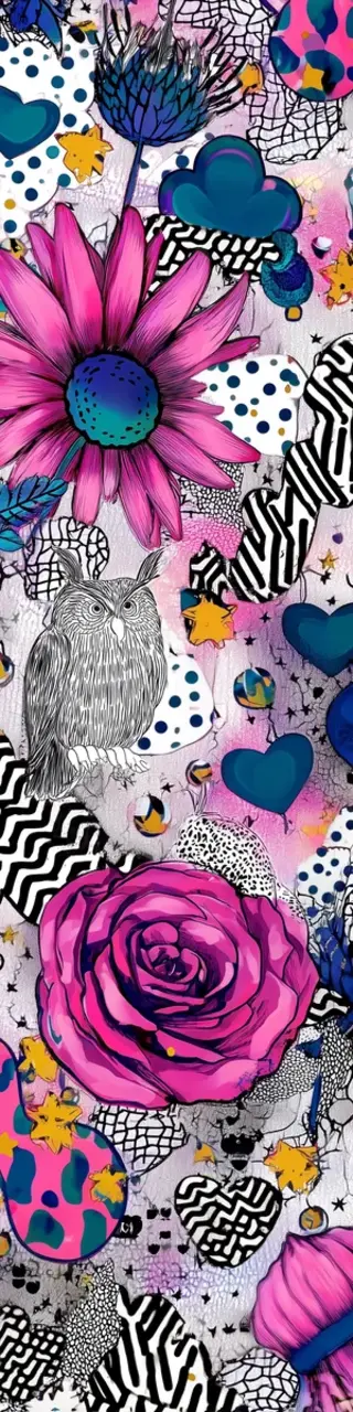 Free printable floral owl bookmark