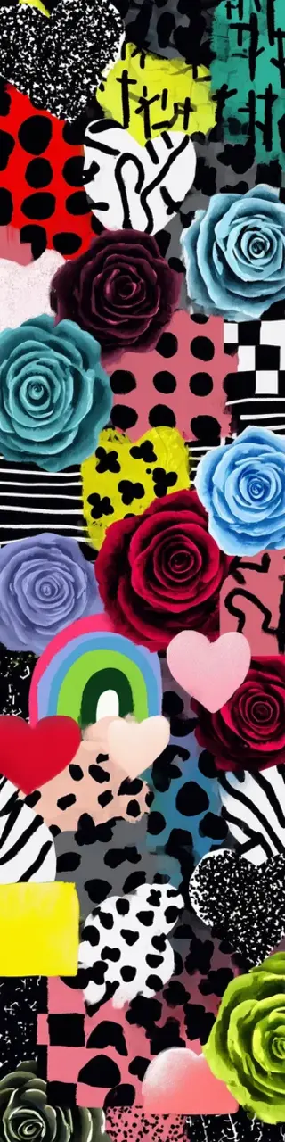 Free printable floral patches bookmark