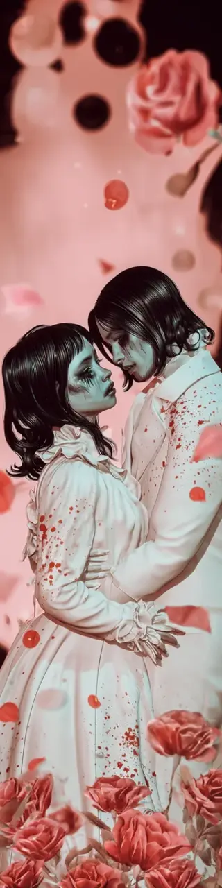 Free printable floral vampire love bookmark