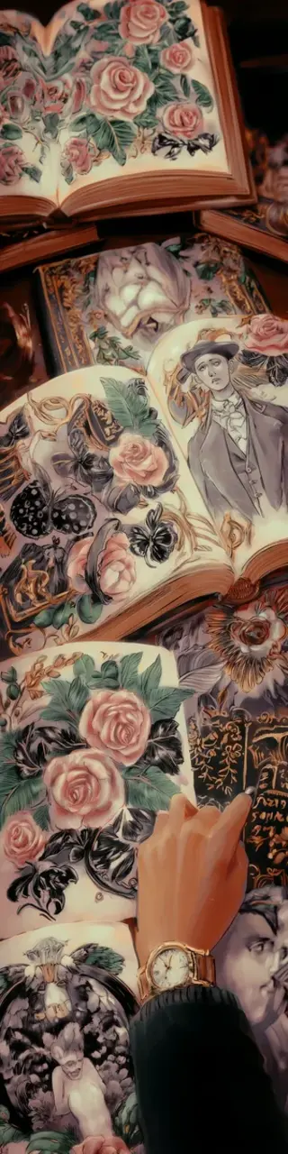 Free printable flower books dark academia bookmark